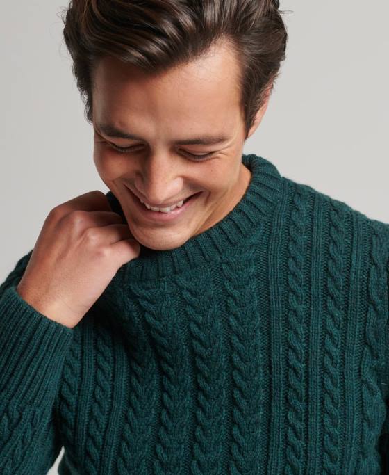 Superdry jacob crew jumper îmbrăcăminte verde bărbați JX0Z1280