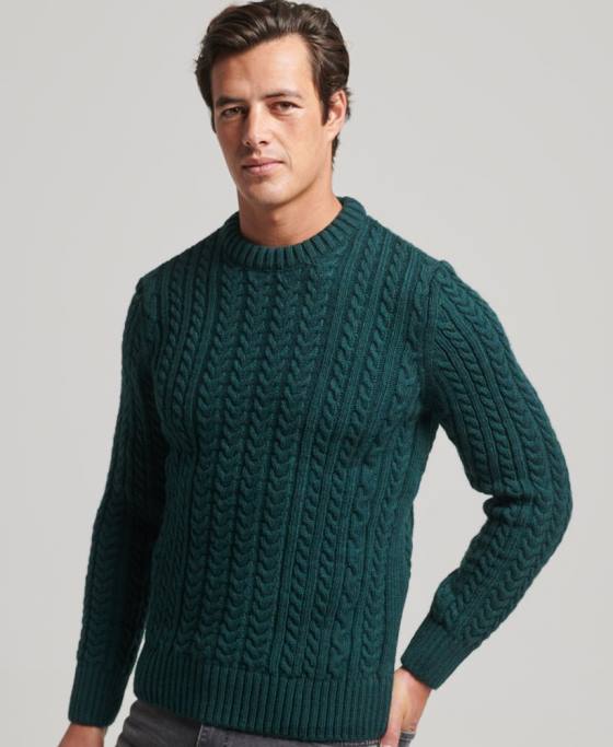 Superdry jacob crew jumper îmbrăcăminte verde bărbați JX0Z1280