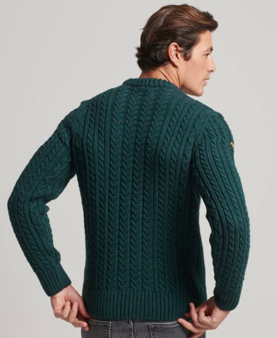 Superdry jacob crew jumper îmbrăcăminte verde bărbați JX0Z1280