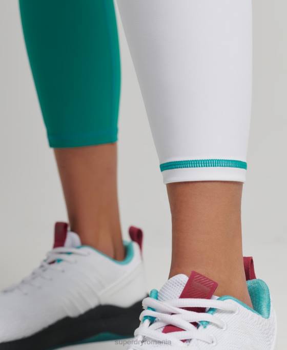 Superdry jambiere 7/8 grafice de antrenament îmbrăcăminte verde femei JX0Z4089