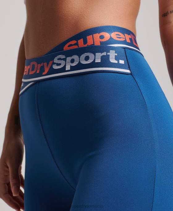 Superdry jambiere de antrenament cross 7/8 îmbrăcăminte albastru femei JX0Z4056