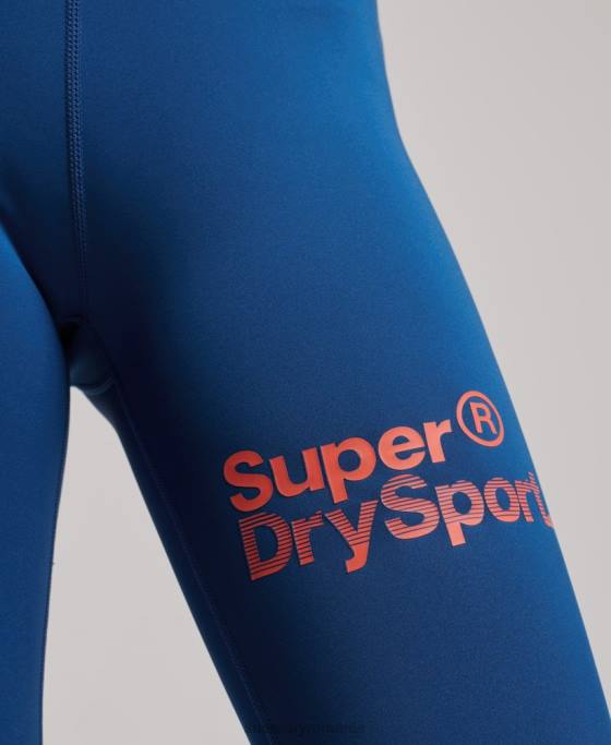 Superdry jambiere de antrenament cross 7/8 îmbrăcăminte albastru femei JX0Z4056