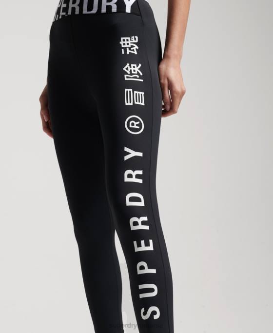 Superdry jambiere de antrenament cross 7/8 îmbrăcăminte negru femei JX0Z4068