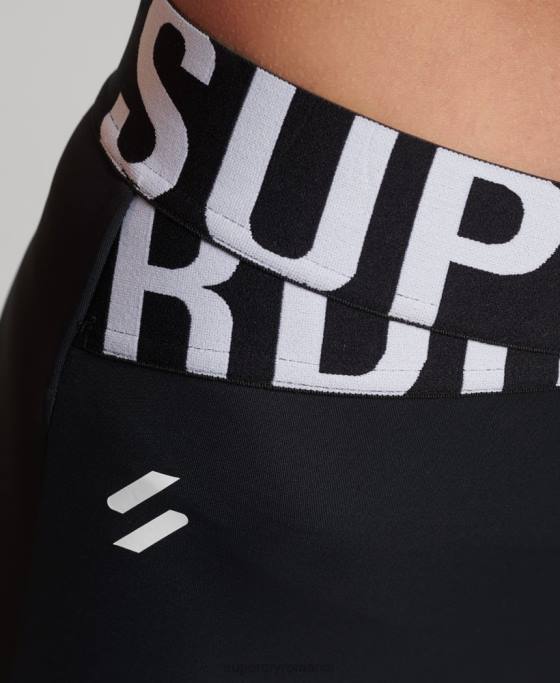 Superdry jambiere de antrenament cross 7/8 îmbrăcăminte negru femei JX0Z4068