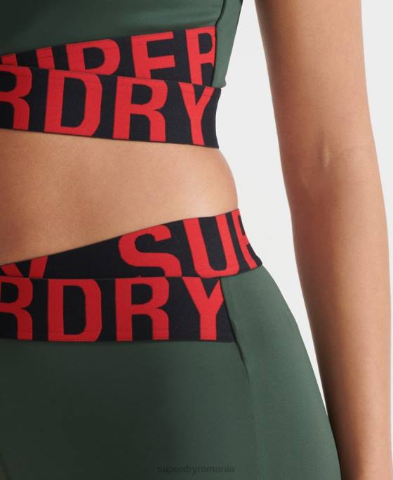 Superdry jambiere de antrenament cross 7/8 îmbrăcăminte verde femei JX0Z4087
