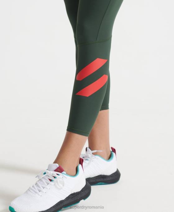 Superdry jambiere de antrenament cross 7/8 îmbrăcăminte verde femei JX0Z4087