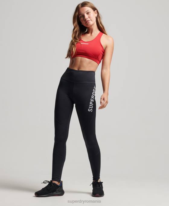 Superdry jambiere de lungime întreagă de bază îmbrăcăminte negru femei JX0Z4061