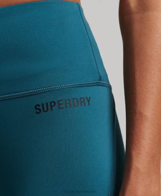 Superdry jambiere de lungime întreagă de bază îmbrăcăminte turcoaz femei JX0Z4066