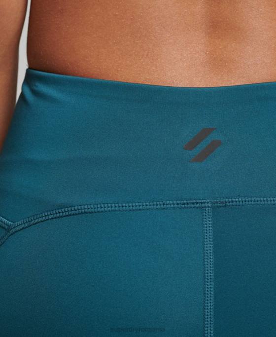 Superdry jambiere de lungime întreagă de bază îmbrăcăminte turcoaz femei JX0Z4066