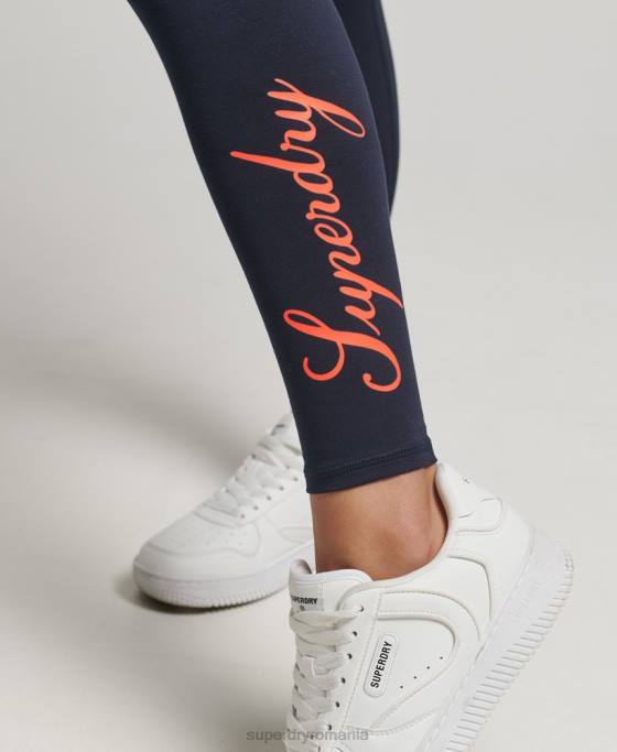 Superdry jambiere de patrimoniu îmbrăcăminte marina femei JX0Z4088