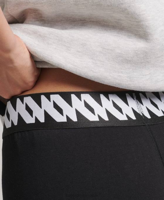 Superdry jambiere elastice cu logo grafic îmbrăcăminte negru femei JX0Z6661