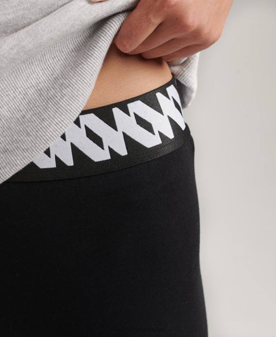 Superdry jambiere elastice cu logo grafic îmbrăcăminte negru femei JX0Z6661