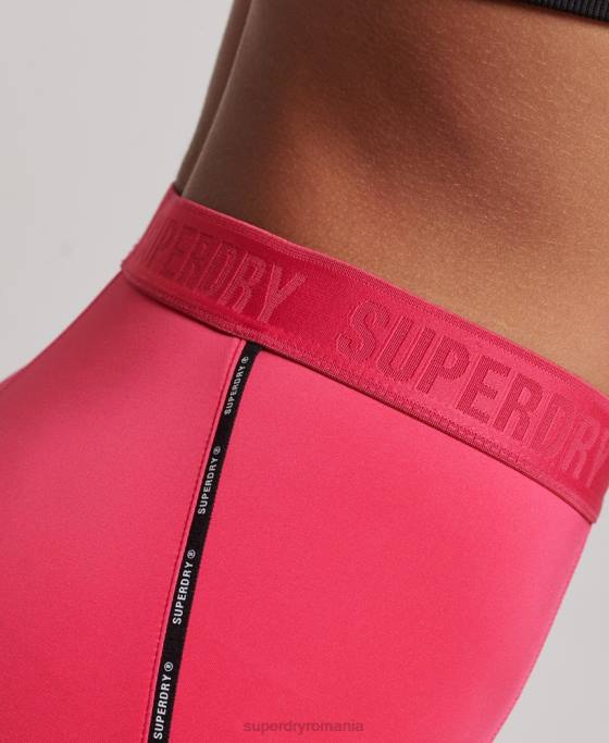 Superdry jambiere elastice cu marca trenului îmbrăcăminte roz femei JX0Z4059
