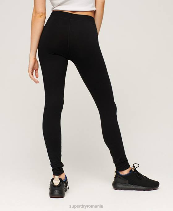 Superdry jambiere sport de bază îmbrăcăminte negru femei JX0Z4054