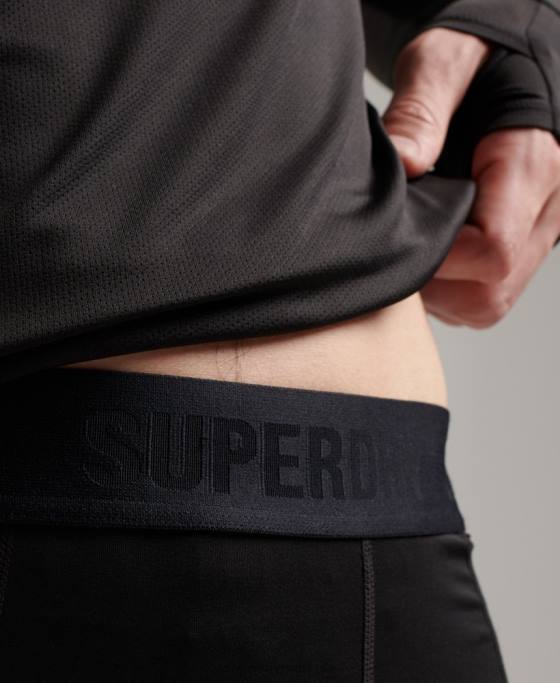 Superdry jambiere strat de bază îmbrăcăminte negru bărbați JX0Z1374