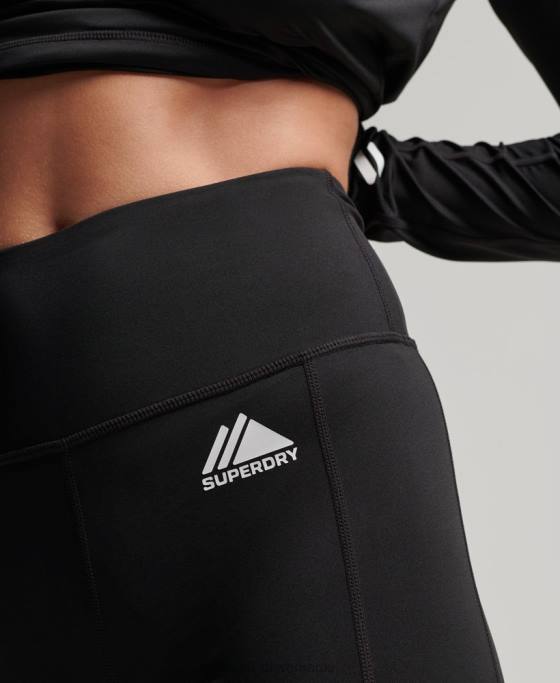 Superdry jambiere strat de bază îmbrăcăminte negru femei JX0Z4076