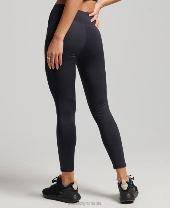 Superdry jambiere strânse cu miez 7/8 îmbrăcăminte negru femei JX0Z4071