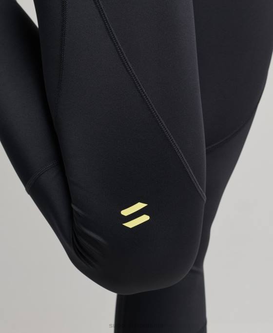 Superdry jambiere strânse cu miez 7/8 îmbrăcăminte negru femei JX0Z4071