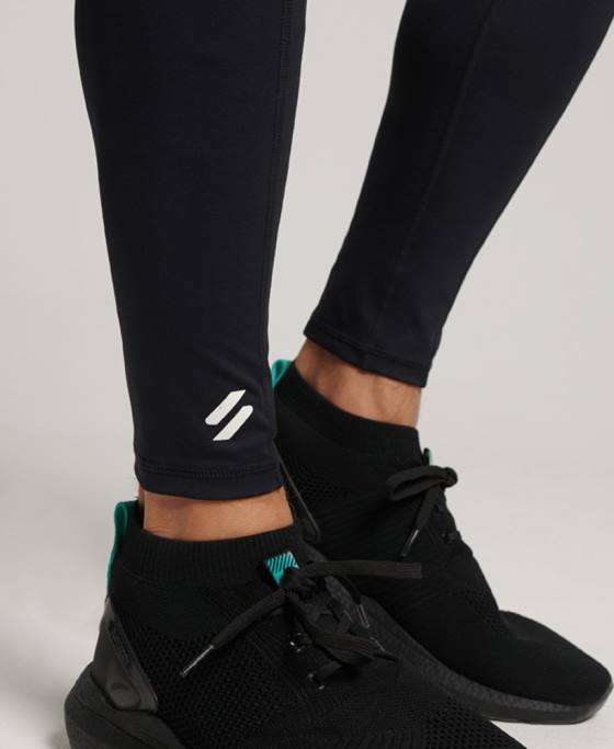 Superdry jambiere strânse de lungime întreagă îmbrăcăminte negru bărbați JX0Z1420