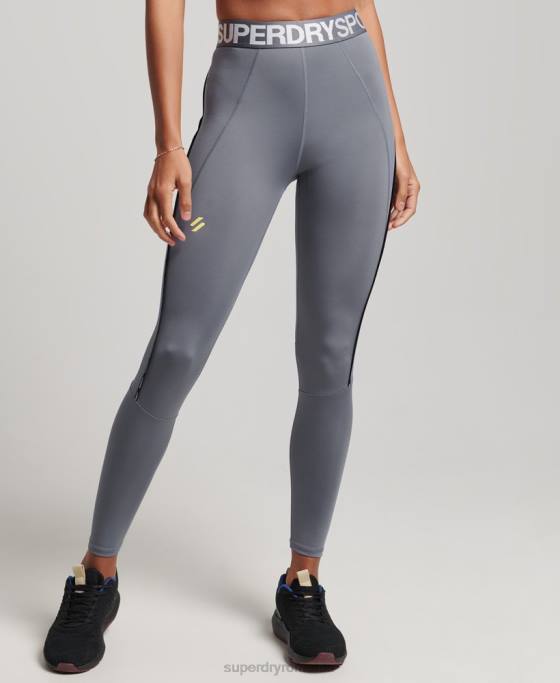 Superdry jambiere strânse elastice cu marca trenului îmbrăcăminte Violet femei JX0Z4077