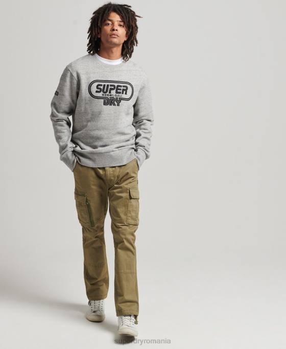 Superdry joc vintage pe hanorac cu logoul anilor 90 îmbrăcăminte gri bărbați JX0Z5058
