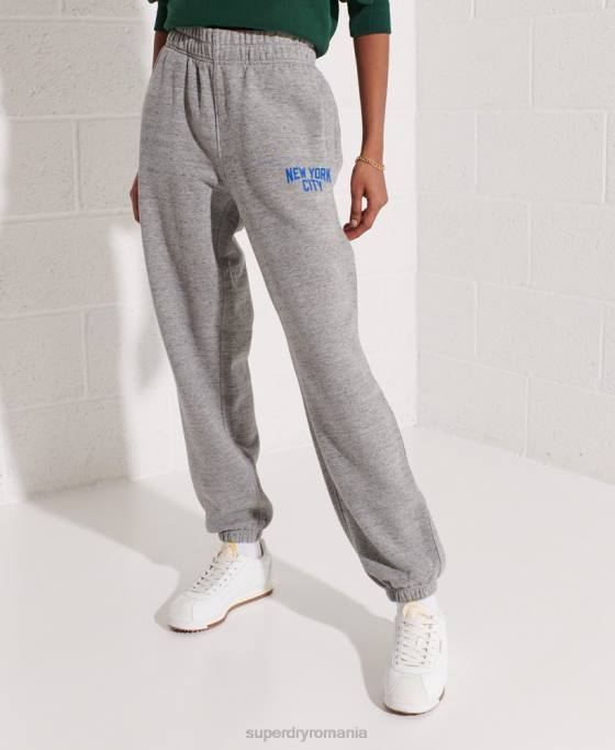 Superdry joggeri ai colegiului urban îmbrăcăminte gri deschis femei JX0Z6563