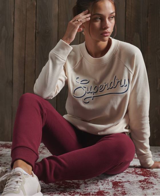 Superdry joggeri clasici de atletism îmbrăcăminte roșu femei JX0Z3945