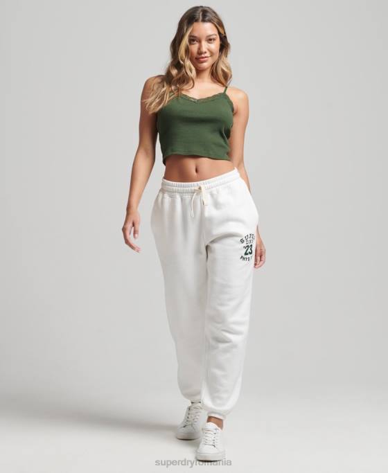 Superdry joggeri colegiali de epocă îmbrăcăminte cremă femei JX0Z6633