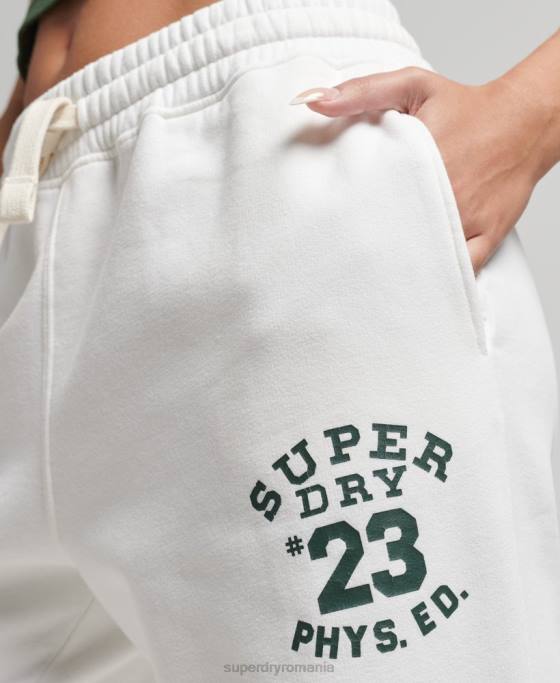 Superdry joggeri colegiali de epocă îmbrăcăminte cremă femei JX0Z6633