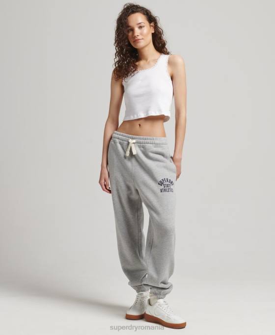 Superdry joggeri colegiali de epocă îmbrăcăminte gri femei JX0Z6511