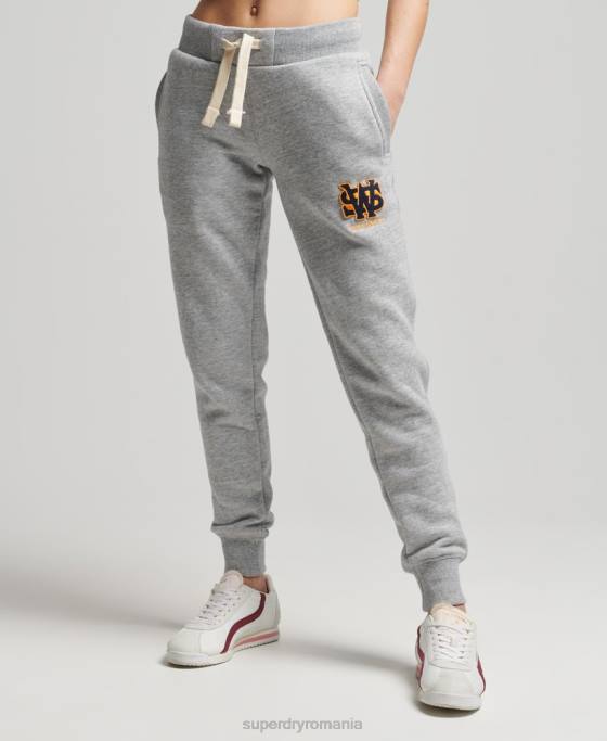 Superdry joggeri colegiali de epocă îmbrăcăminte gri femei JX0Z6588