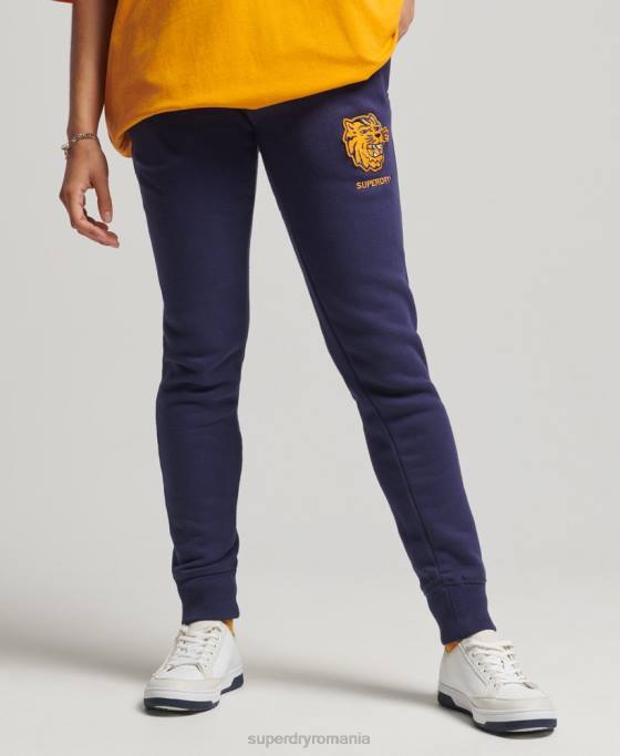 Superdry joggeri colegiali de epocă îmbrăcăminte marina femei JX0Z6557