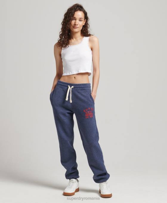 Superdry joggeri colegiali de epocă îmbrăcăminte marina femei JX0Z6754