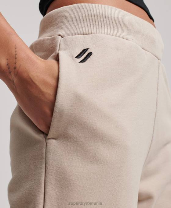 Superdry joggeri de bază îmbrăcăminte bej femei JX0Z3905