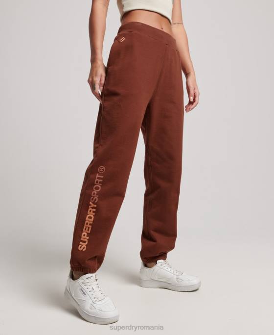 Superdry joggeri de bază îmbrăcăminte maro femei JX0Z3899