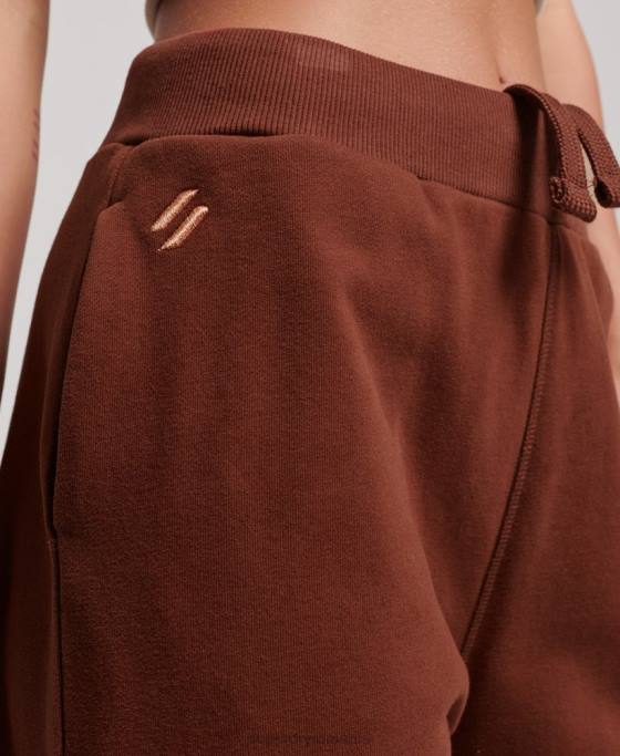 Superdry joggeri de bază îmbrăcăminte maro femei JX0Z3899