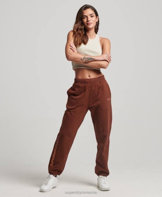 Superdry joggeri de bază îmbrăcăminte maro femei JX0Z3899