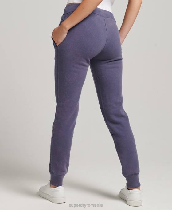 Superdry joggeri de mândrie și meșteșuguri îmbrăcăminte albastru inchis femei JX0Z3907