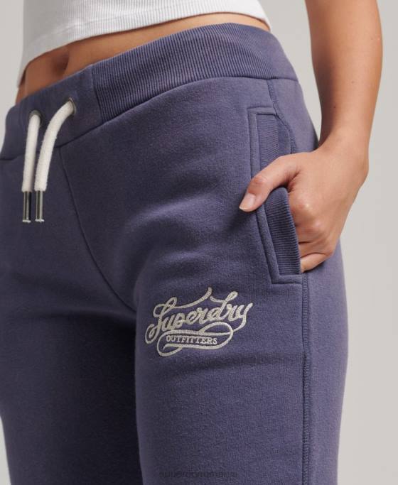 Superdry joggeri de mândrie și meșteșuguri îmbrăcăminte albastru inchis femei JX0Z3907