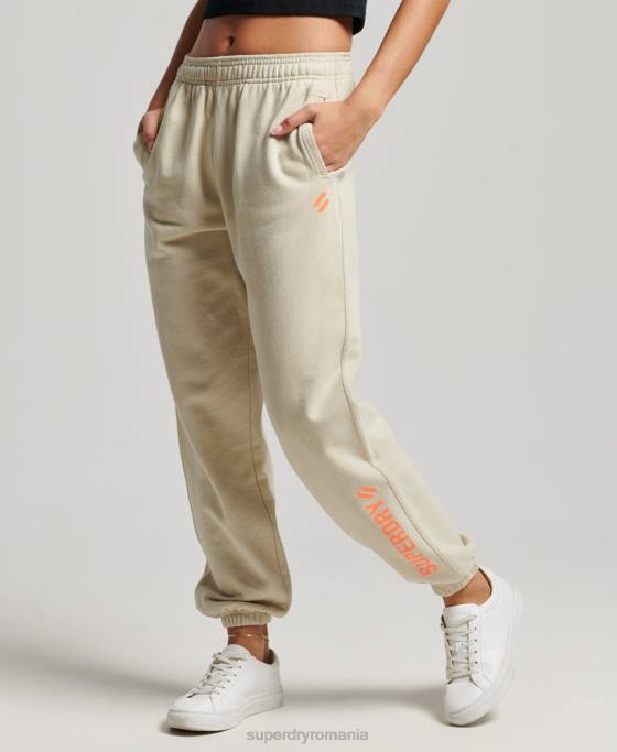 Superdry joggeri de sport de bază îmbrăcăminte bej femei JX0Z3902
