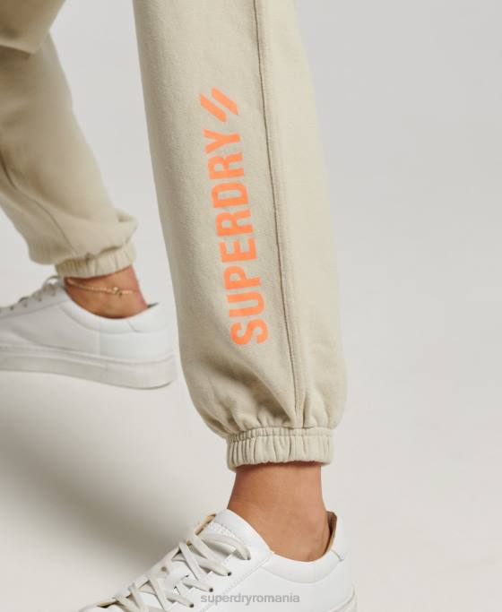 Superdry joggeri de sport de bază îmbrăcăminte bej femei JX0Z3902