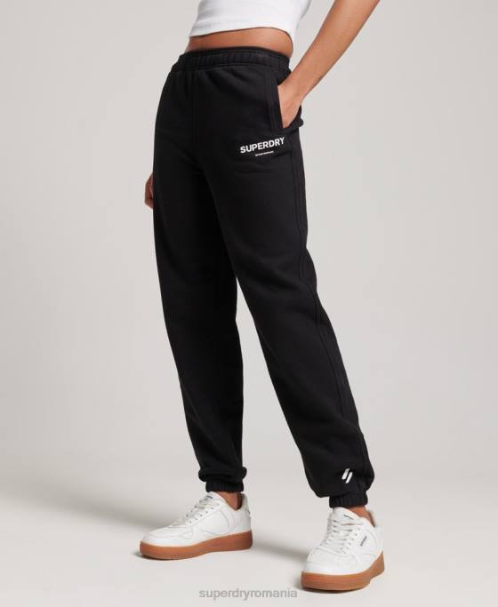 Superdry joggeri de sport de bază îmbrăcăminte negru femei JX0Z3895