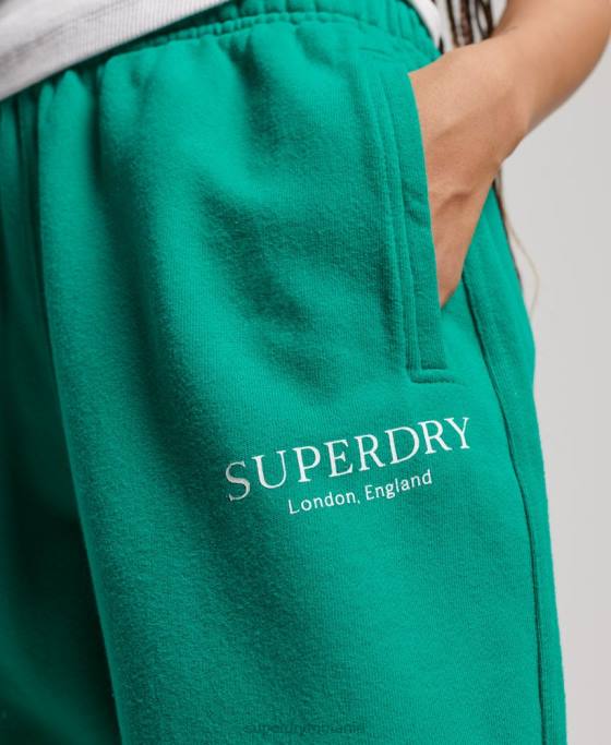 Superdry joggeri de sport de bază îmbrăcăminte verde femei JX0Z3931