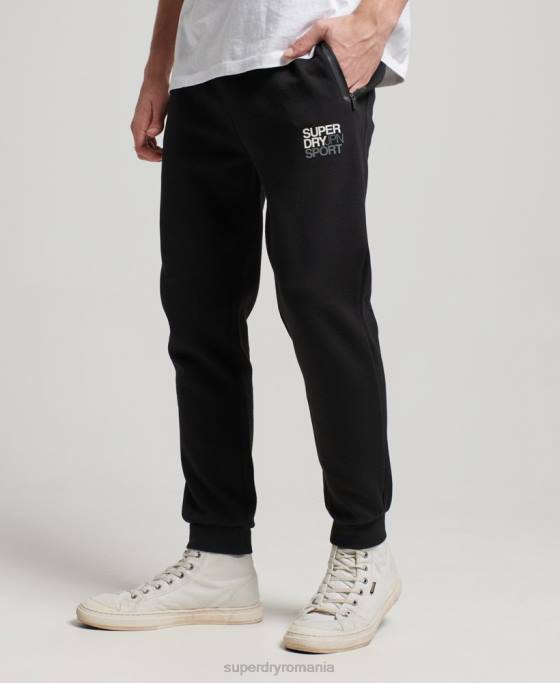 Superdry joggeri gymtech îmbrăcăminte negru bărbați JX0Z1415