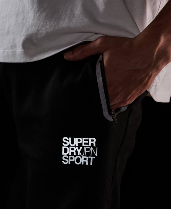 Superdry joggeri gymtech îmbrăcăminte negru bărbați JX0Z1415