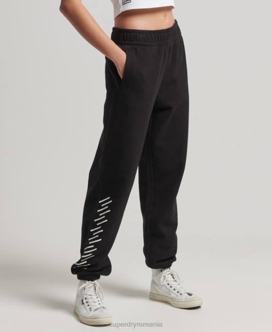 Superdry joggeri sport de bază îmbrăcăminte negru femei JX0Z3940