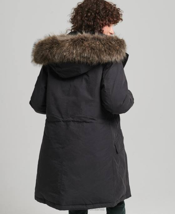 Superdry jos parka Everest îmbrăcăminte negru femei JX0Z3598