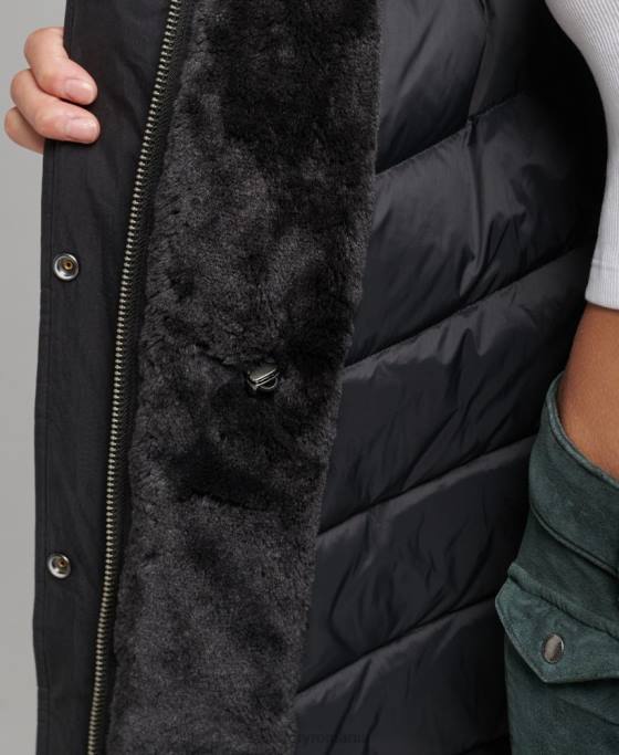 Superdry jos parka Everest îmbrăcăminte negru femei JX0Z3598