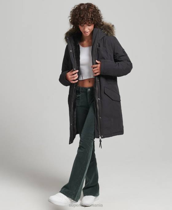 Superdry jos parka Everest îmbrăcăminte negru femei JX0Z3598