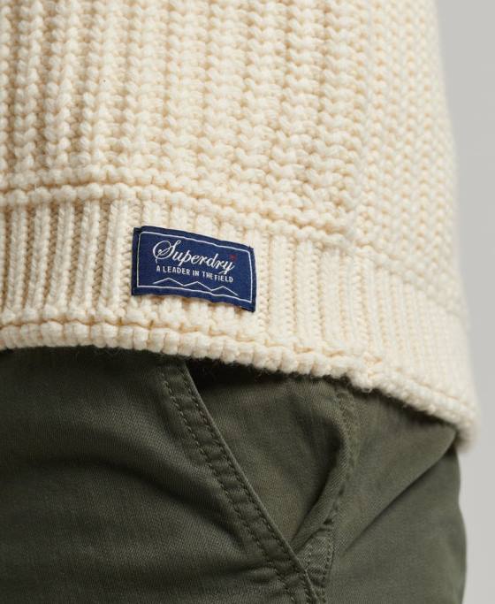 Superdry jumper cu șal îmbrăcăminte cremă bărbați JX0Z5258